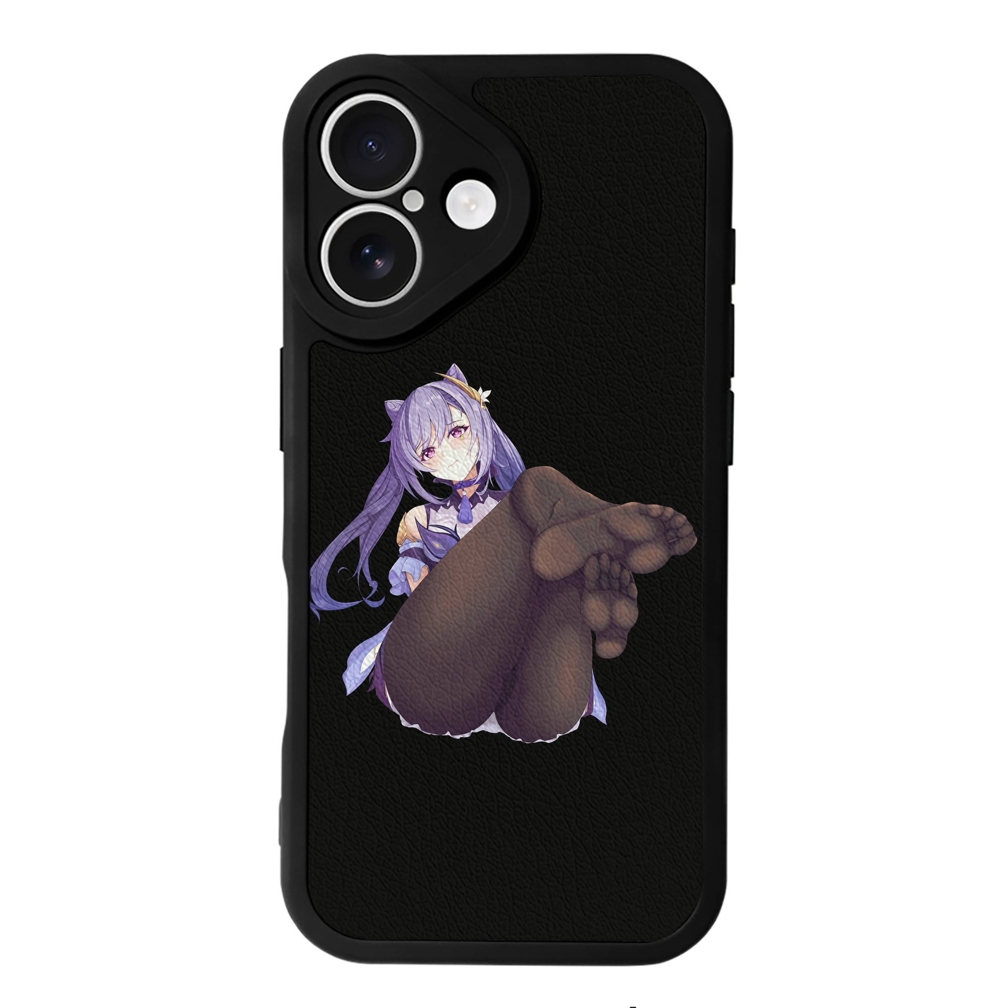 げんし神 刻晴 こくせい genshin Kokusei 【iPhone 16シリーズ対応】シリコンスマホケース（レザー調） 材質：シリコン